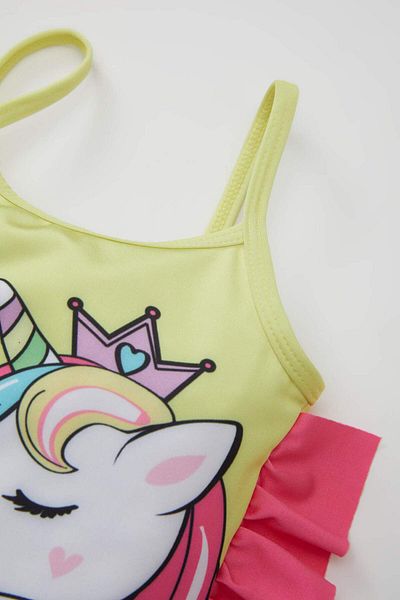 DeFacto Unicorn Printed Baby Girl Swimsuit - C0822A524SM