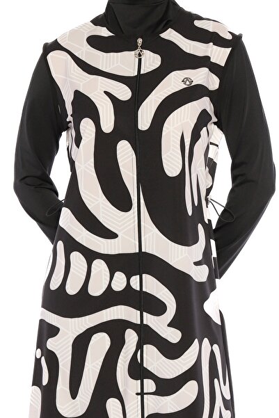 InStyle Closed Long 4 Piece Black Hijab Swimsuit 6251A