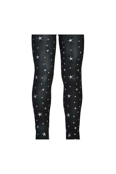 Dore Black Glitter Star Patterned Mousse Pantyhose for Girl - Dream