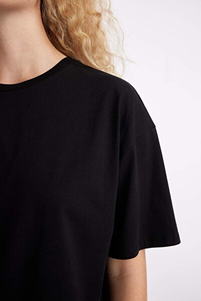 DeFacto Oversize Fit Crew Neck 2-pack Basic κοντομάνικο μπλουζάκι D2396AXNS