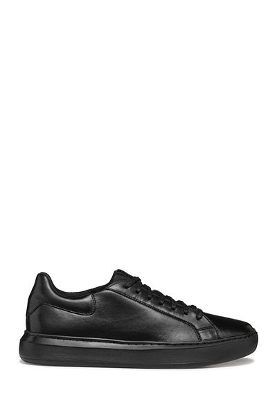 Geox Men's Black Deıven Lace-Up Leather Casual Sneaker U455Wd00043C9999