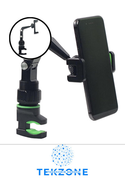 TEKZONE Gitar, Nota Sehpası Ve Mikrofon Standı Için 360 Döner Başlıklı Telefon Tutucu