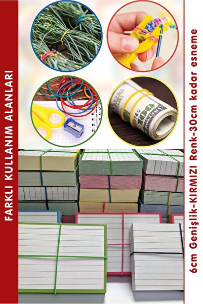 PackMai Red Color 100% Rubber Packing-Pack Rubber - 1000 Pcs 200 Gr