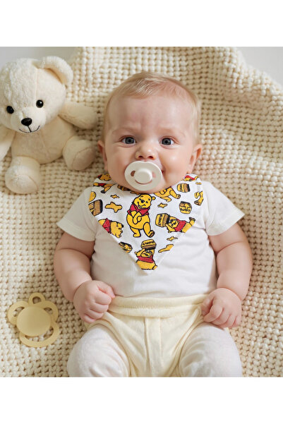 Lumos Trade وشاح Winnie the Pooh أصفر فاتح للجنسين - 100% قطن، طبقة مزدوجة، م...