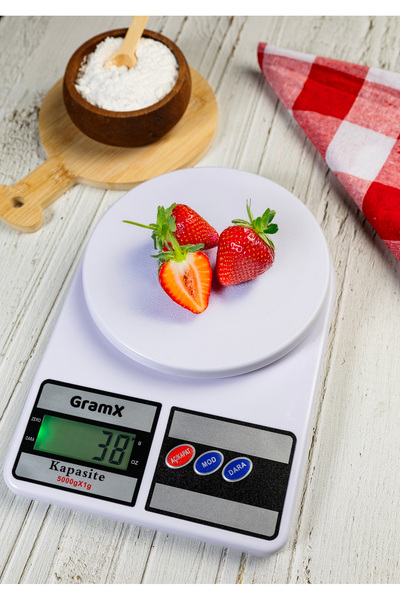 DentiGo GramX Türkçe Dijital Hassas Mutfak Terazisi Tartısı Lcd Ekranlı