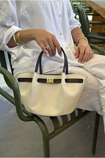 Mupa Shoes Women's Hand and Shoulder Bag Linen Black