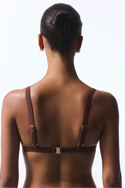 Penti Light Brown Emery Triangle Bikini Top