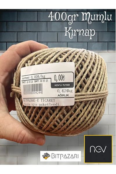 izmir Bitpazarı 400Gr Premium Waxed Jute Nap Rope