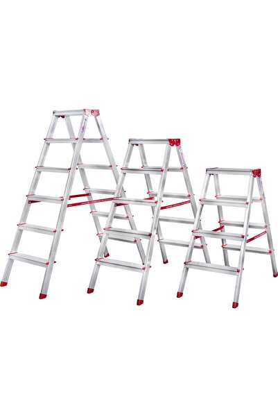 AKROBAT MERDİVEN 5 Basamaklı Çift Çıkışlı Alüminyum Merdiven