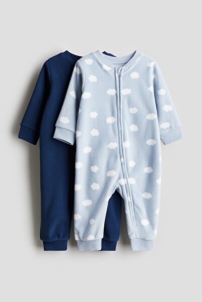 H&M 2’li Fermuarlı Muflon Tulum Pijama