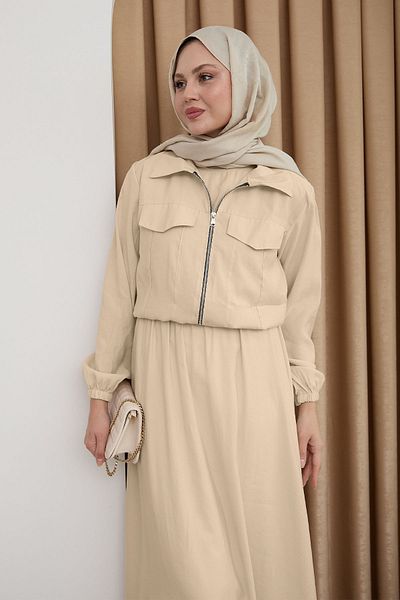 InStyle Rochie de piatră cu fermoar cu jachetă