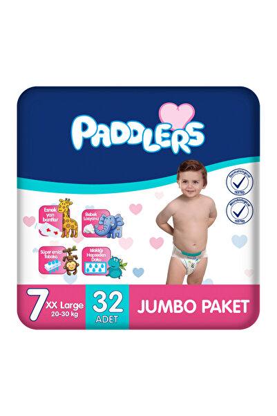 Paddlers Bebek Bezi 7 Numara XX-Large 32 Adet (20-30 Kg) Jumbo Paket