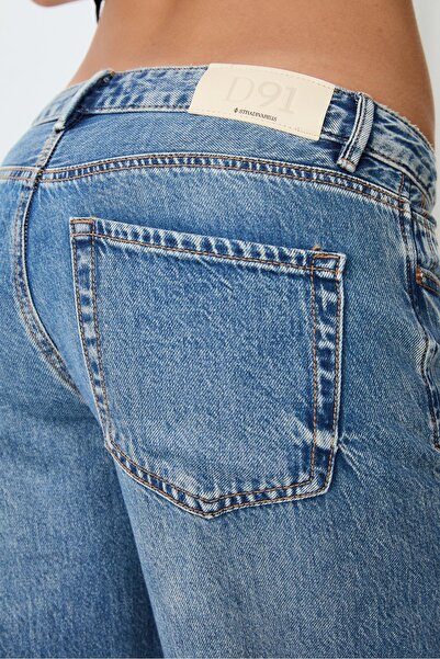 Stradivarius D91 düşük bel geniş paça jean