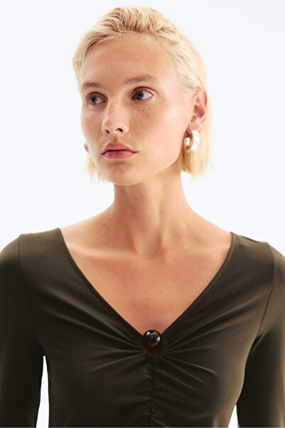 H&M Drapeli Mini Elbise