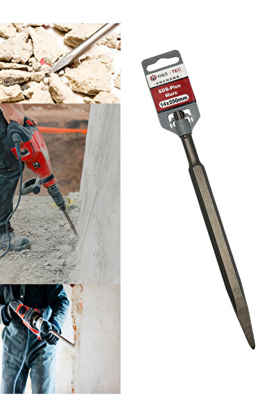 HAS-TEC SDS-Plus Murç 14x250 mm | Kırıcı Delici Uyumlu Beton Kırma Ucu