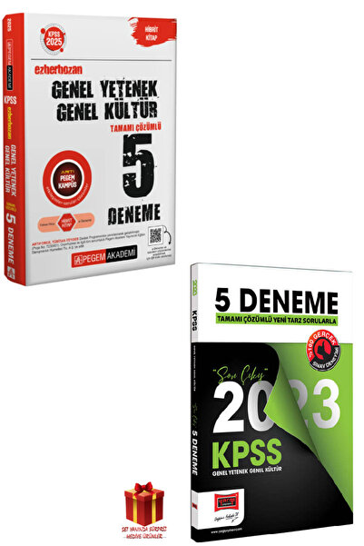 Pegem Akademi Yayıncılık 2025 Pegem GYGK 5 Deneme+Yargı GYGK 5 Deneme+Hediye