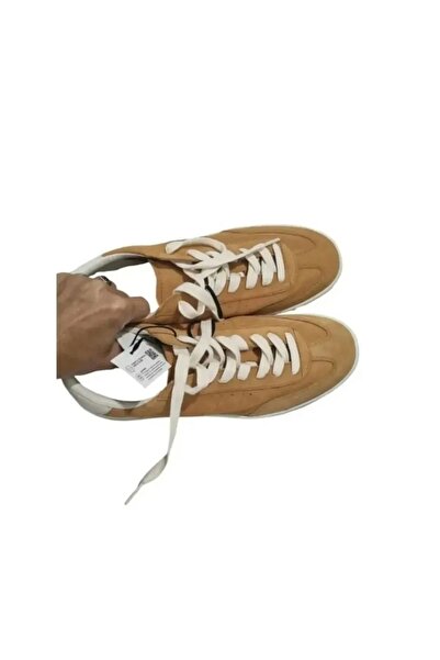 Butik Allbucks ZR Gerçek Hakiki Deri Hardal Sarı Spor Ayakkabı Sneaker Abzra0010