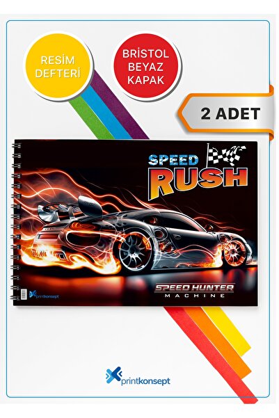 printkonsept 2'li Resim Defteri Spiralli Karton Kapak 25x35 Cm 15 Yaprak Resi...