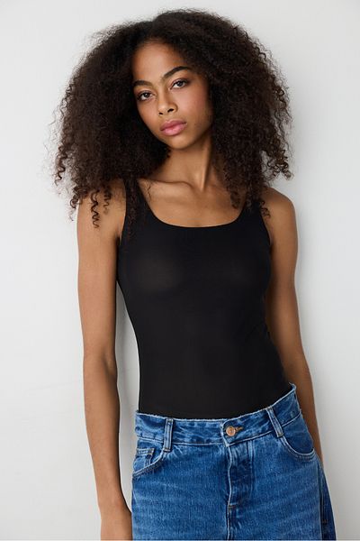 Penti Body negru cu plasă curată
