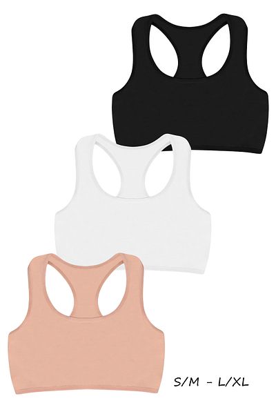 Dominant Γυναικείο βαμβακερό Lycra Black Ecru Grimelange Skin Rambo Bustier 4 Pack 46721