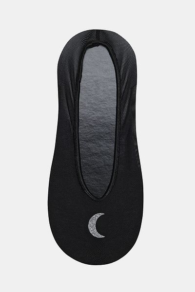 Penti Șosete de balerină neagră Transparent Moon