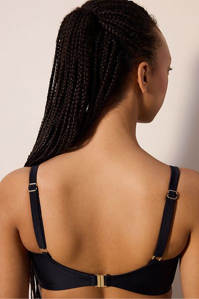 Penti Plus Top de bikini negru cu sârmă