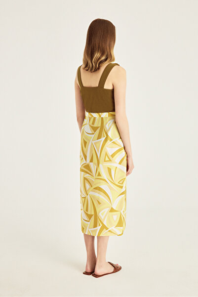 Naramaxx Desenli Kruvaze Etek