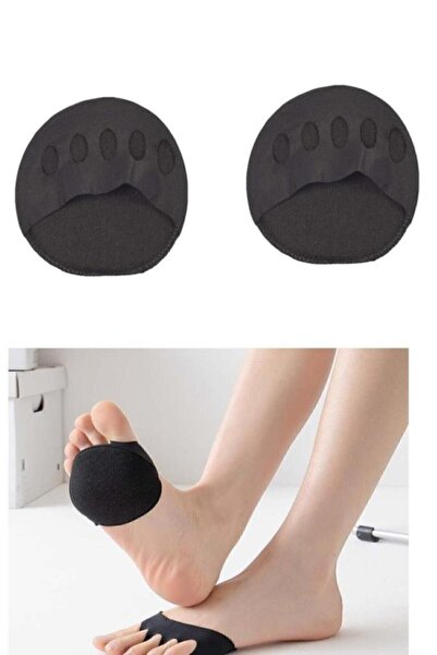 Pisicik Siyah Renk Kumaş 5 Parmağa Geçen Metatarsal Parmak Altı Koruyucu Hava...