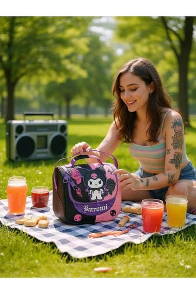kuromi Lunch Box with Thermos 3205