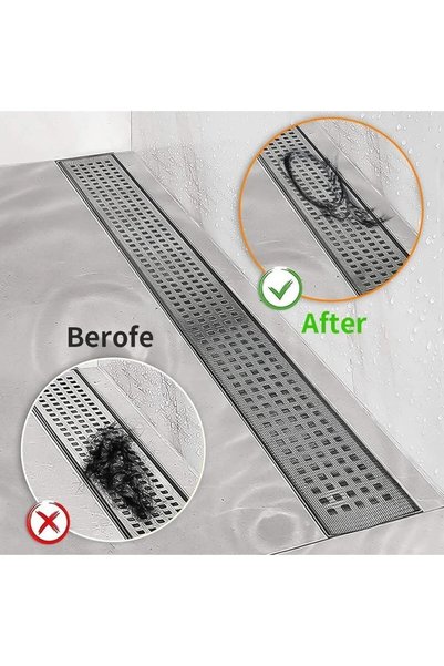 Pisicik 4 Meters 12 cm + 10 Pieces 10 cm Drain Strainer Disposable Hair Hair Feather Collector Wire Strainer
