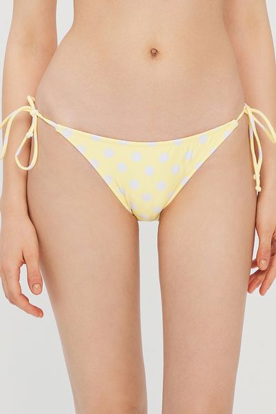Penti Partea de jos de bikini deschisă cu model Mariposa galbenă