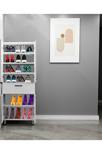 Kenyap Modüler Ayakkabılık , Kendı Dolabını Kendin Tasarla 60 x 82 İki Adet ,Tek çekmeceli