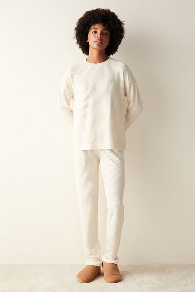 Penti Lilah Waffle Light Color Beige Trousers Pajama Bottoms