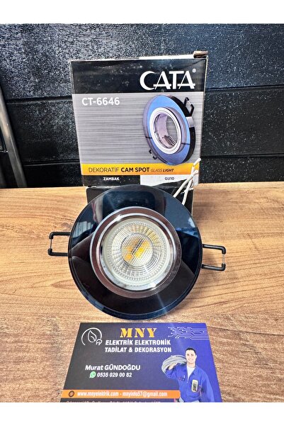 Cata 1 adet Ct 6647 Yeşim Cam Spot +duy+gün ışığı led ampül