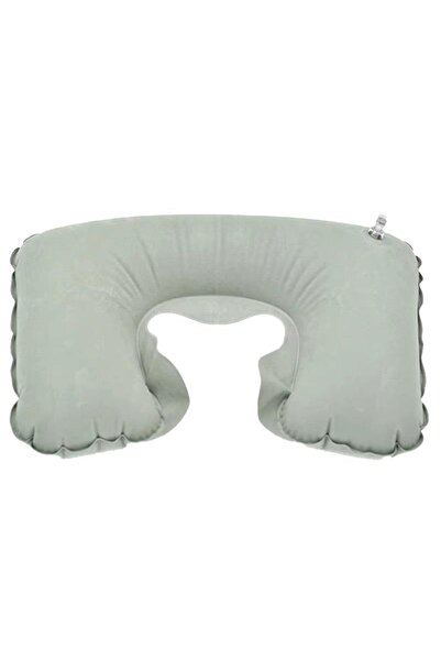 Pisicik Gri ve Çocuk Şişme Yolculuk Seyahat Tipi Boyun Yastığı Ortopedik Yast...