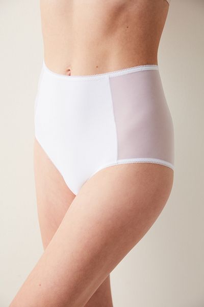 Penti سراويل داخلية بيضاء عالية الخصر من Beauty Mesh