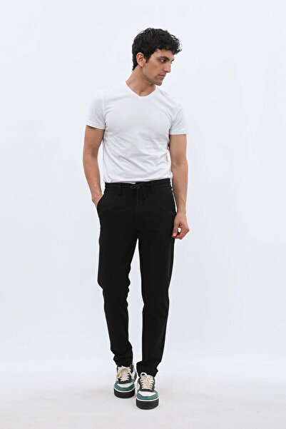 Jeanspro Technical Stretch-Blend Jogger Pants - Black