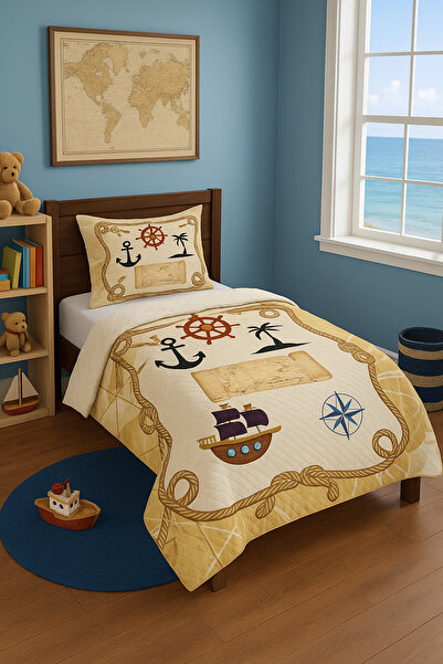 Bebişim Halı Korsanlı Bi219 Pike&yatak Örtüsü(YASTIK KILIFLI)