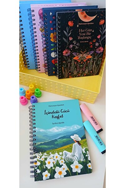 miniştokiş Tarihsiz Ajanda Motivasyon (Sticker ve emoji ilaveli)