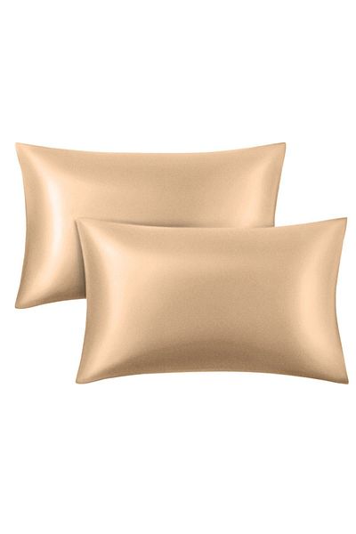 DUSK Satin de Matase 2 Piese 50x70 Fata de Perna cu Par Cret