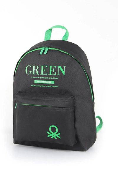 United Colors of Benetton Rucsac școlar „verde” negru / 03805