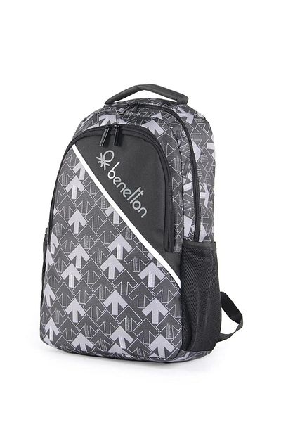 United Colors of Benetton Rucsac școlar cu două compartimente Black Arrow / 03739