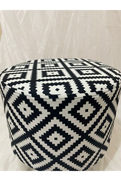 EVREKA Ayaklı Desenli Dekoratif Süngerli Puf, Makyaj Masası Puf, Tabure, Bench Koltuk Sandalye