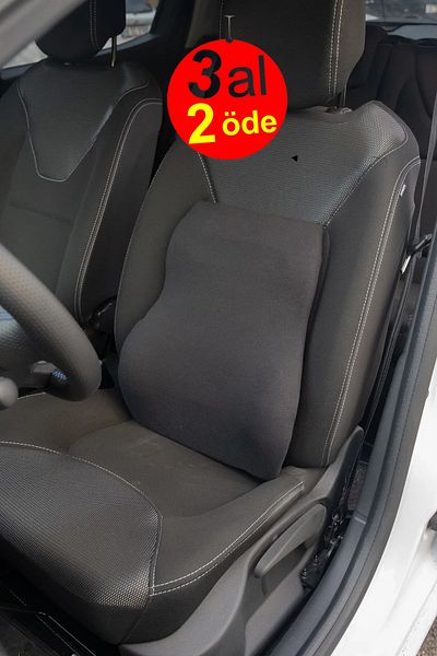 Viscomina Στήριγμα μέσης αυτοκινήτου Ορθοπεδικό μαξιλάρι μέσης οχήματος Visco Μαξιλάρι οσφυϊκής στήριξης Μαύρο χρώμα