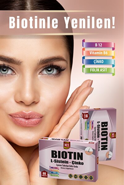 NCS Biotin L-sistin Vitamin B6 Folik Asit Vitamin B12 L Metiyonin 60 Tablet
