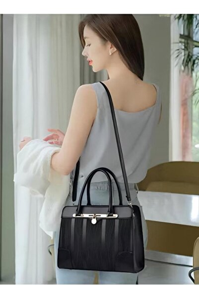 Generic Vintage Tote Handbag Large Capacity Faux Leather Shoulder Bag Crossbody Bag with Detachable Strap