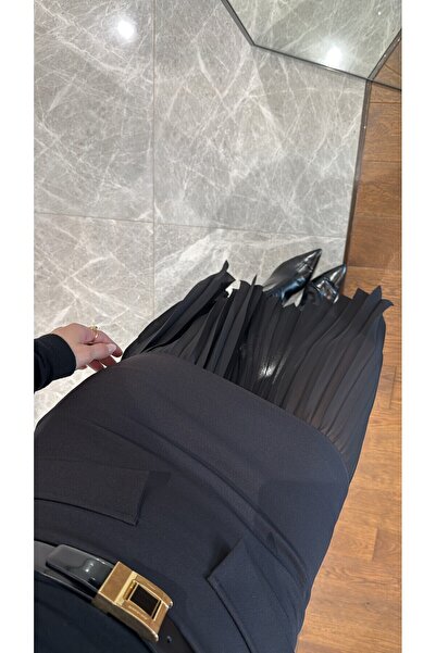 sinemkivanc co FUSTA NEGRA DE TUL CU DETALII DE BUZUUNAR