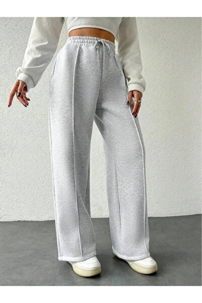 MİTO SPORT Γυναικεία φόρμα παντελόνι με φαρδιά μπατζάκια και ρίγες