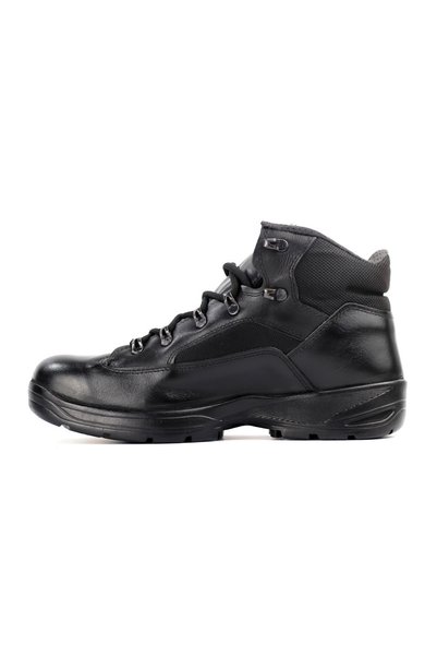 Pabucchi Genuine Leather Sturdy Rubber Sole Winter Special Security and Police Boots B88121 Black