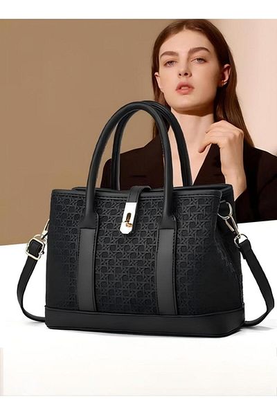 Generic Women's Handbag with Detachable Shoulder Strap, Soft PU Leather Elegant Handbag Satchel